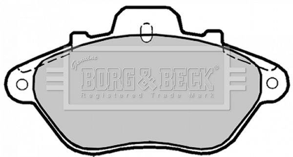 BORG & BECK Комплект тормозных колодок, дисковый тормоз BBP1165